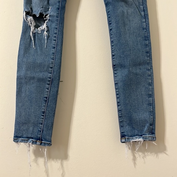 Agolde Medium Wash Distressed Sophie High Rise Skinny Denim Jeans Size 25 - Picture 4 of 11